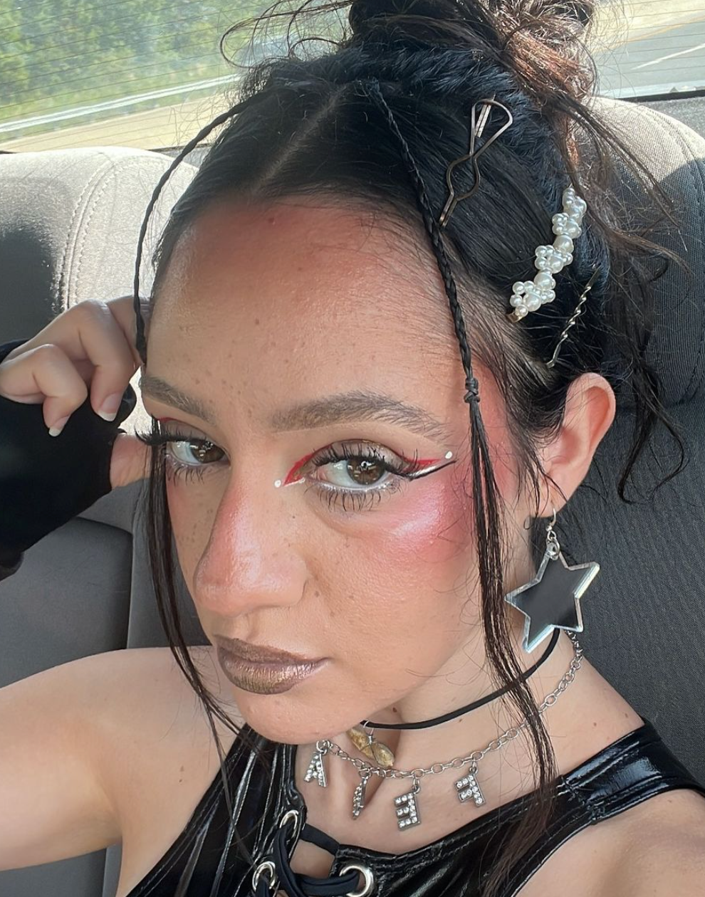 Silver Star & Moon Earrings