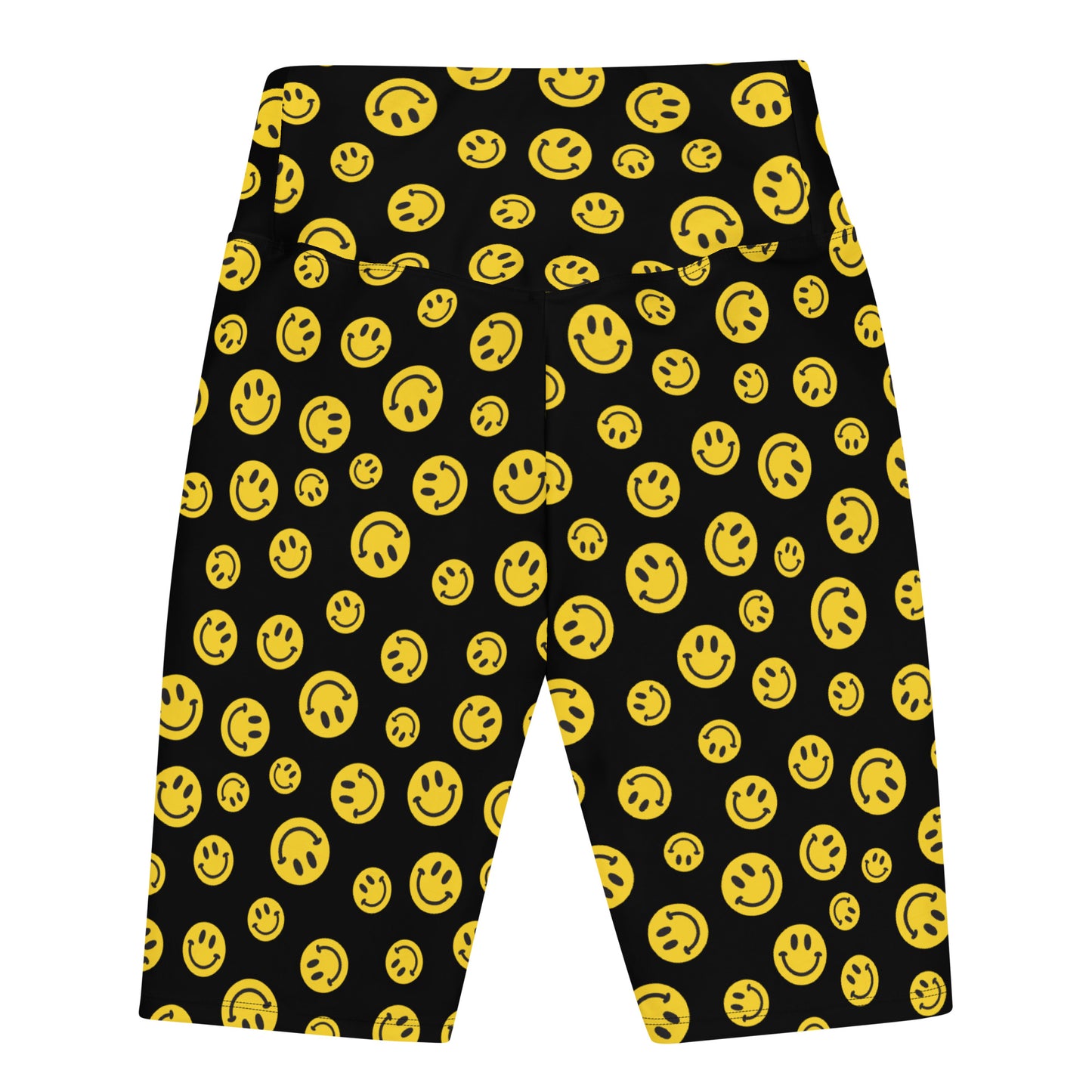 Yellow Smile Biker Shorts