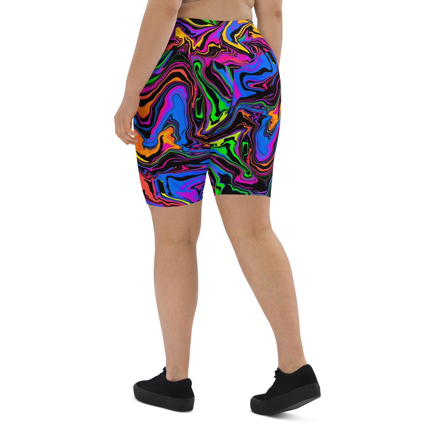 Dark Rainbow Biker Shorts