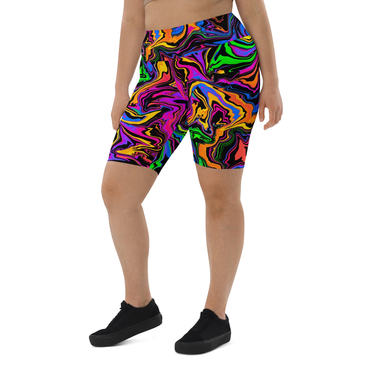 Dark Rainbow Biker Shorts