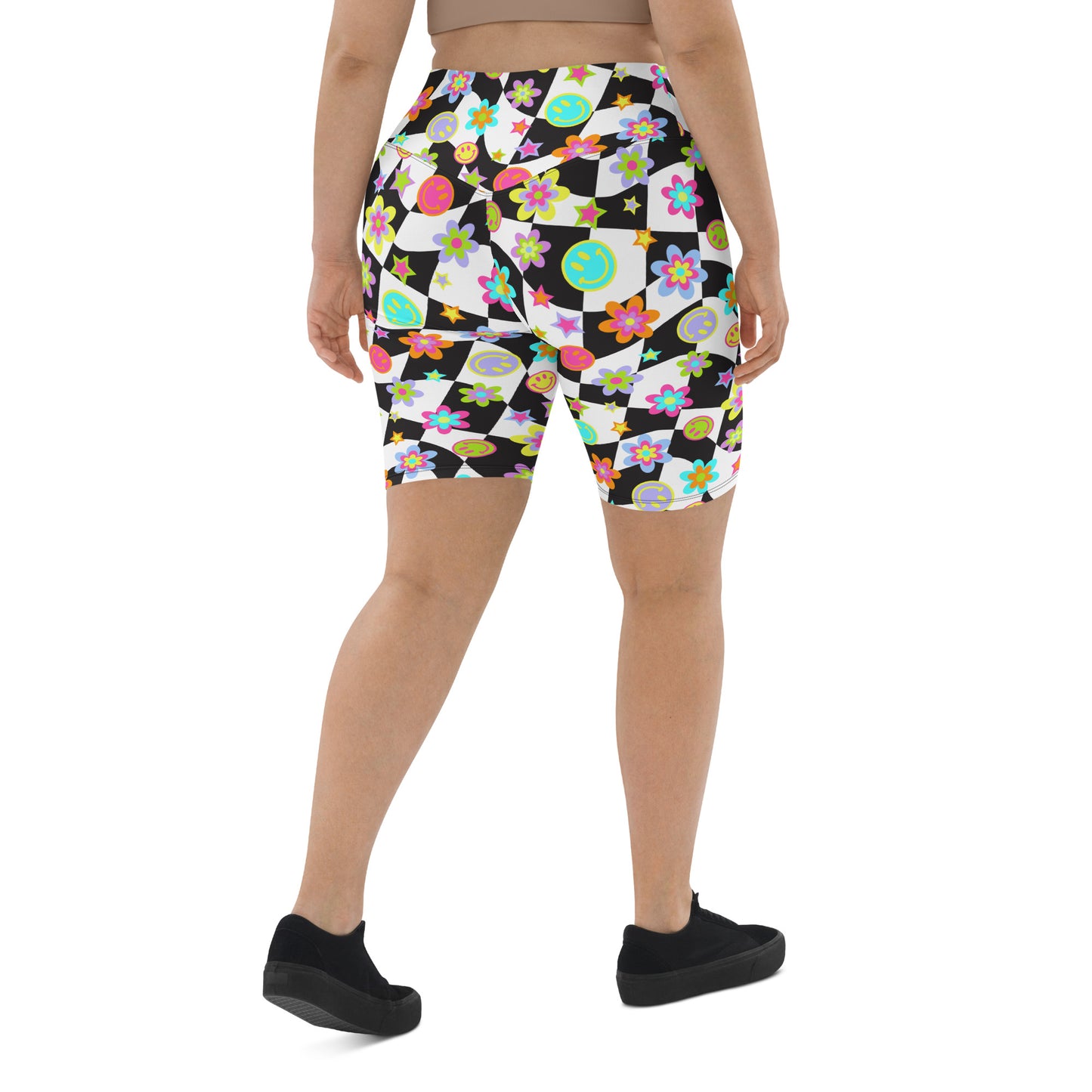 Groovy Checker Biker Shorts