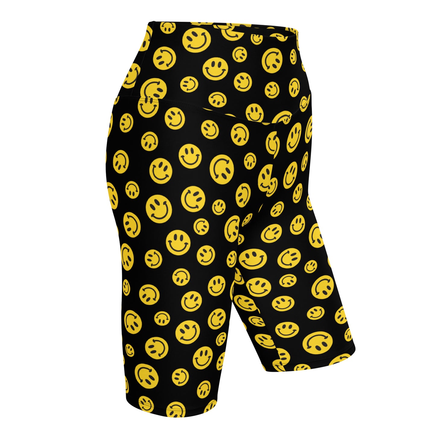 Yellow Smile Biker Shorts