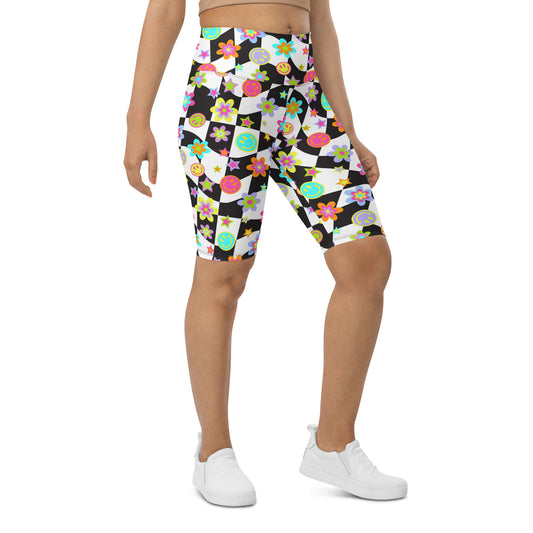 Groovy Checker Biker Shorts