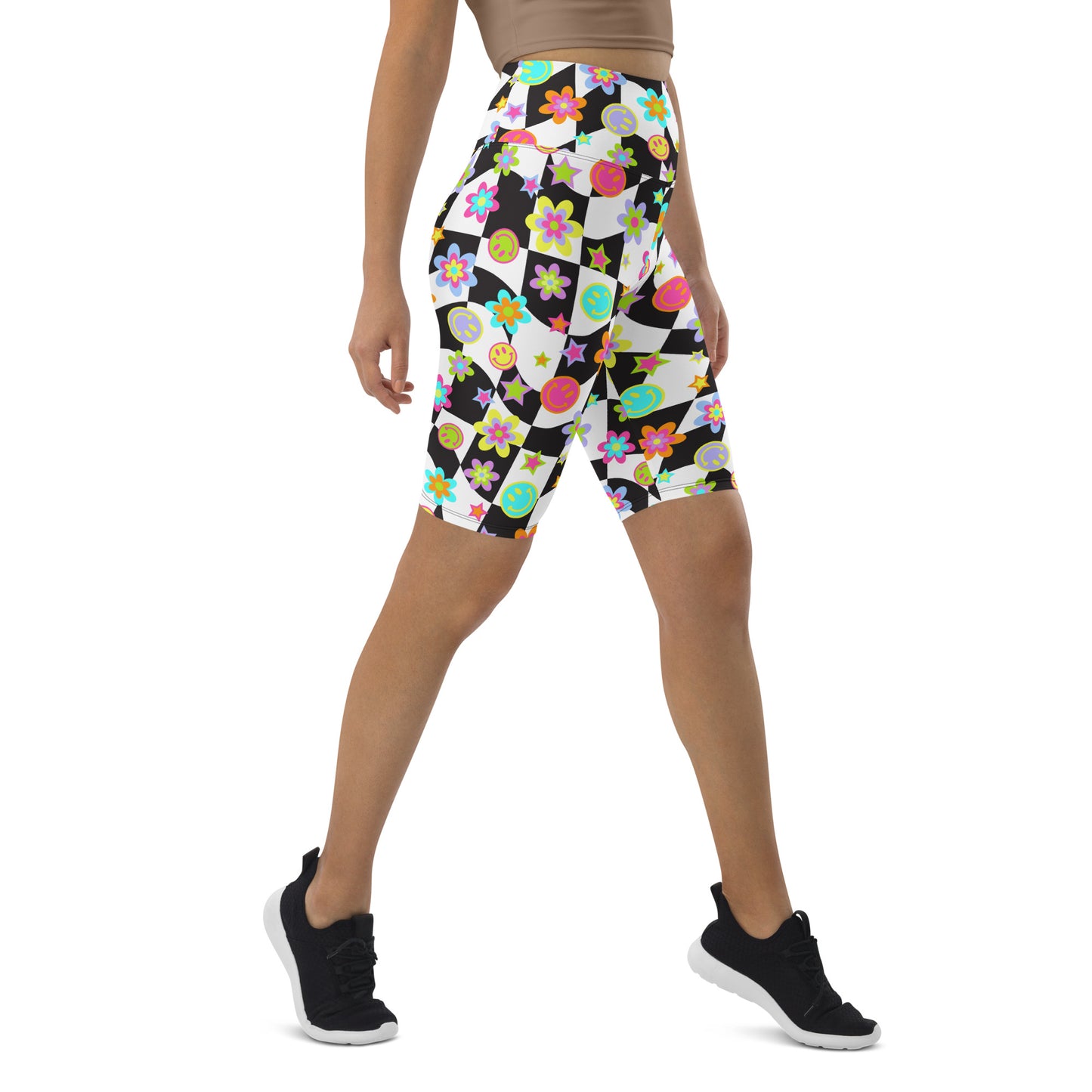 Groovy Checker Biker Shorts