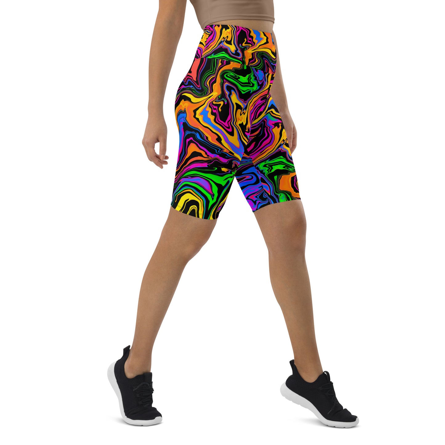 Dark Rainbow Biker Shorts