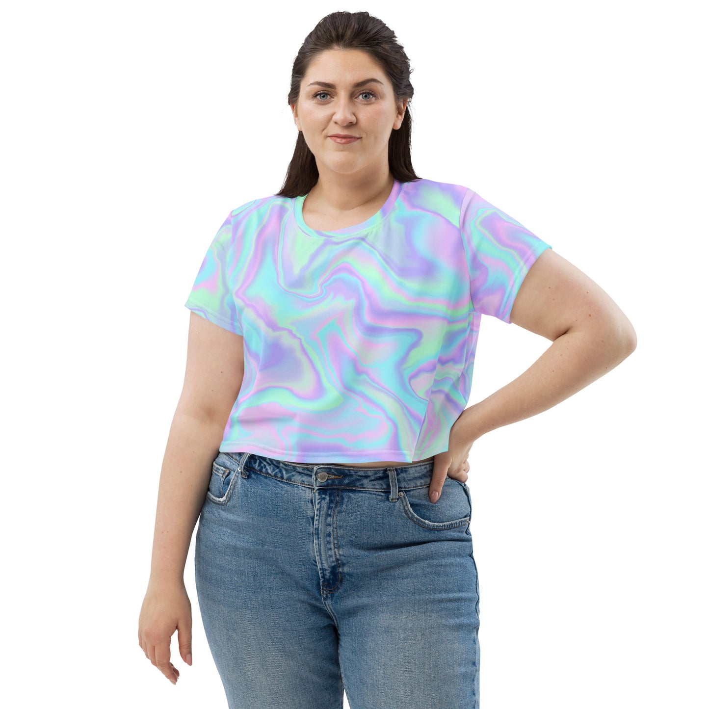 Pastel Watercolor Crop Tee