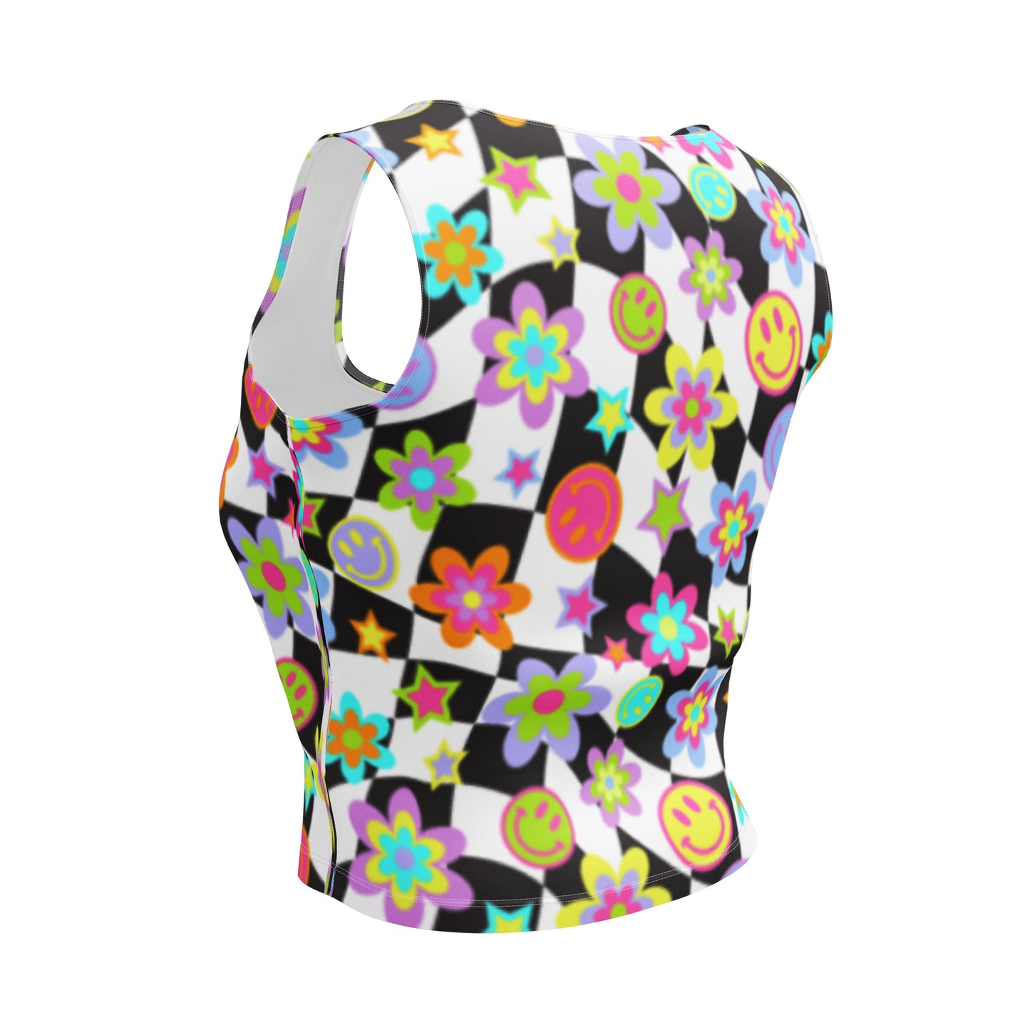 Groovy Checker Crop Top