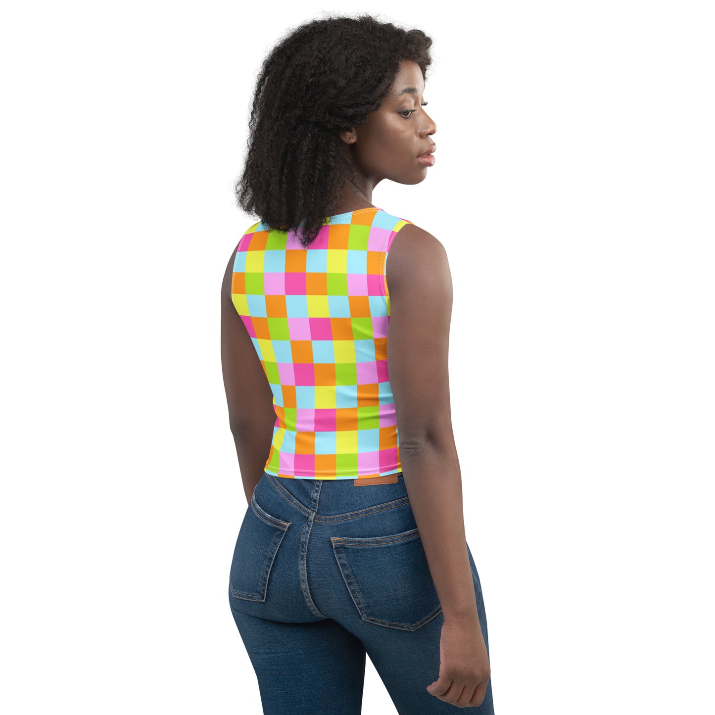 Vibrancy Checkered Crop Top