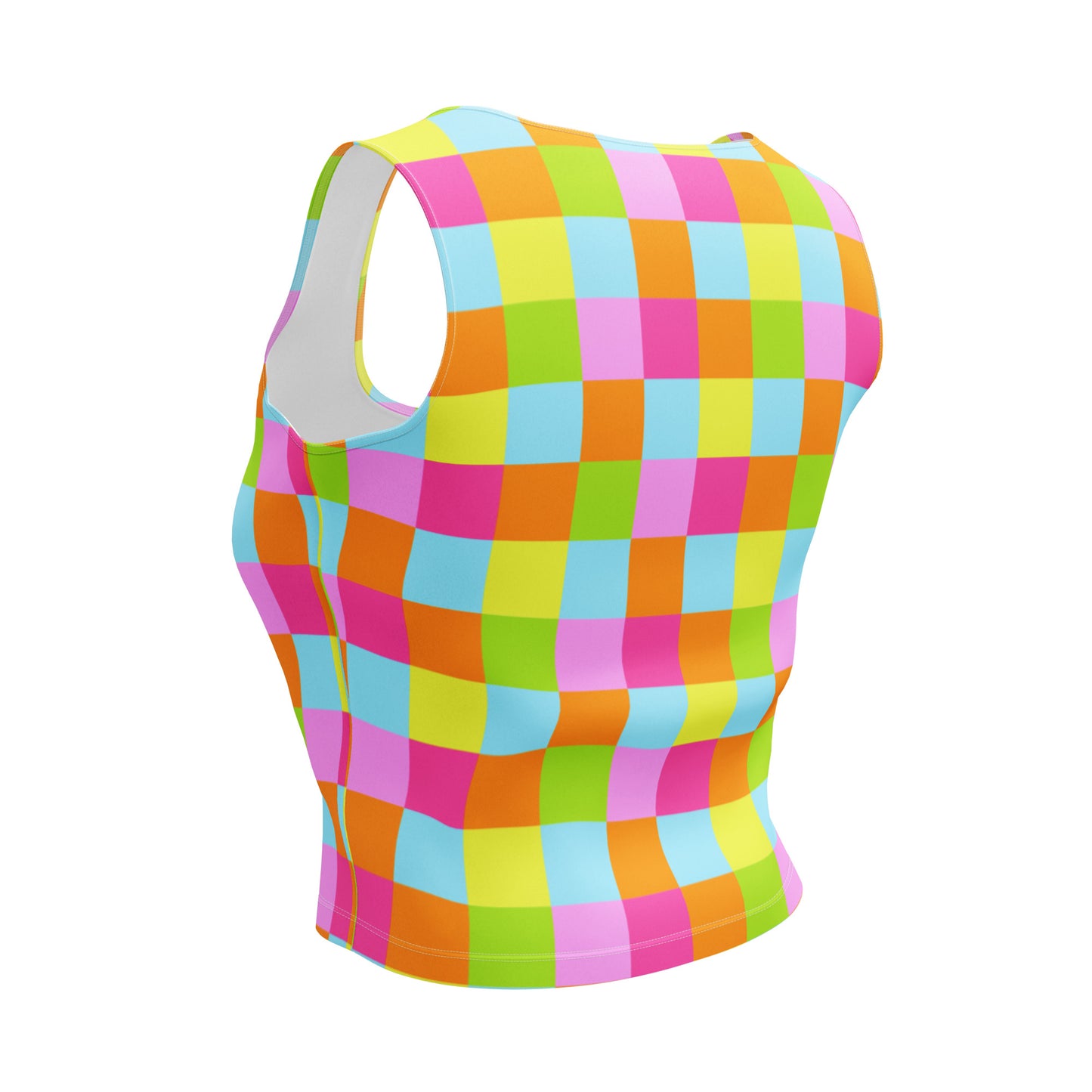 Vibrancy Checkered Crop Top