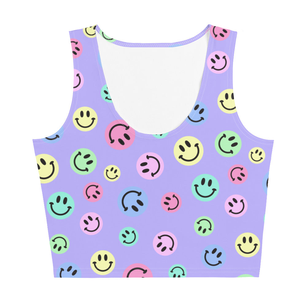 Purple Smiles Pastel Crop Top