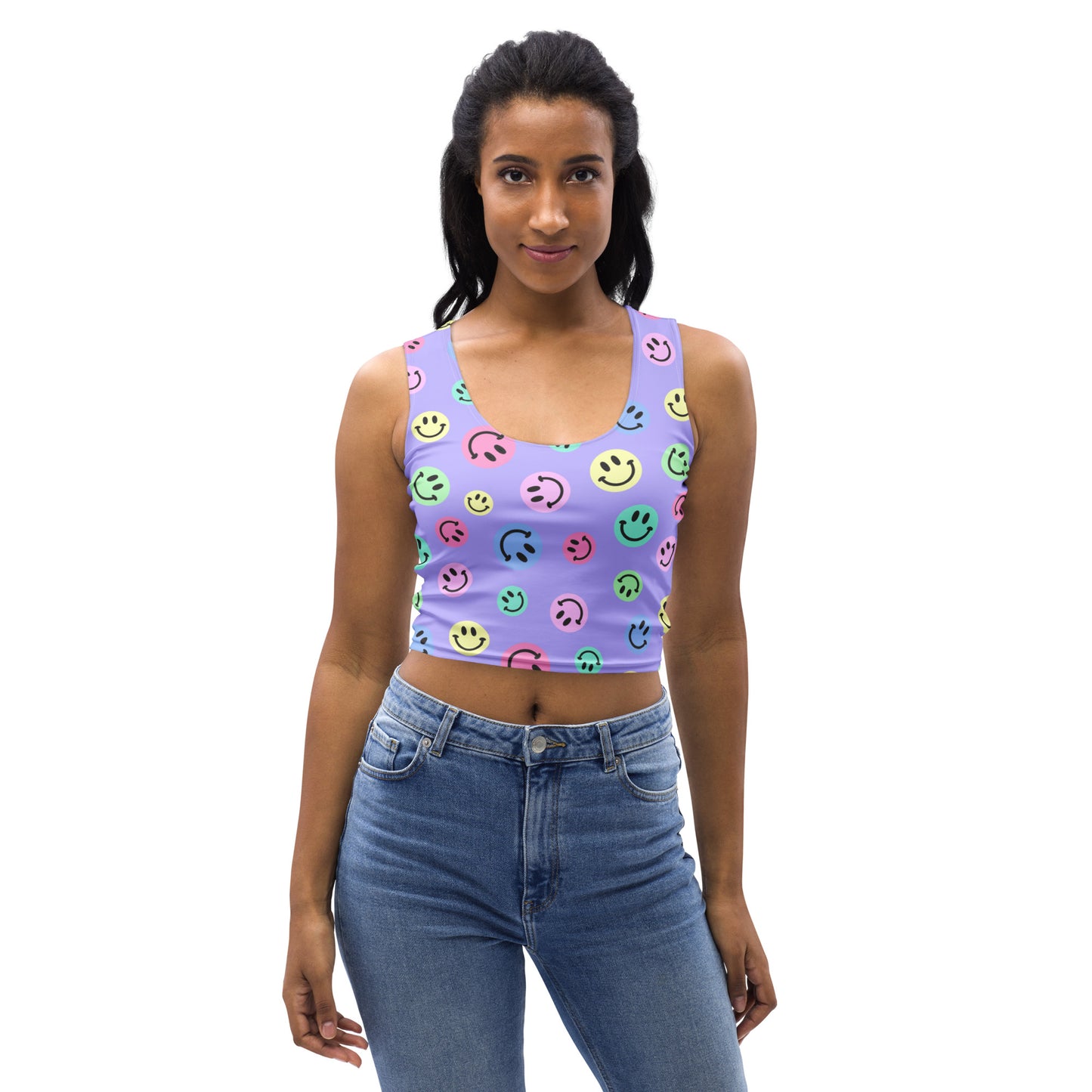 Purple Smiles Pastel Crop Top