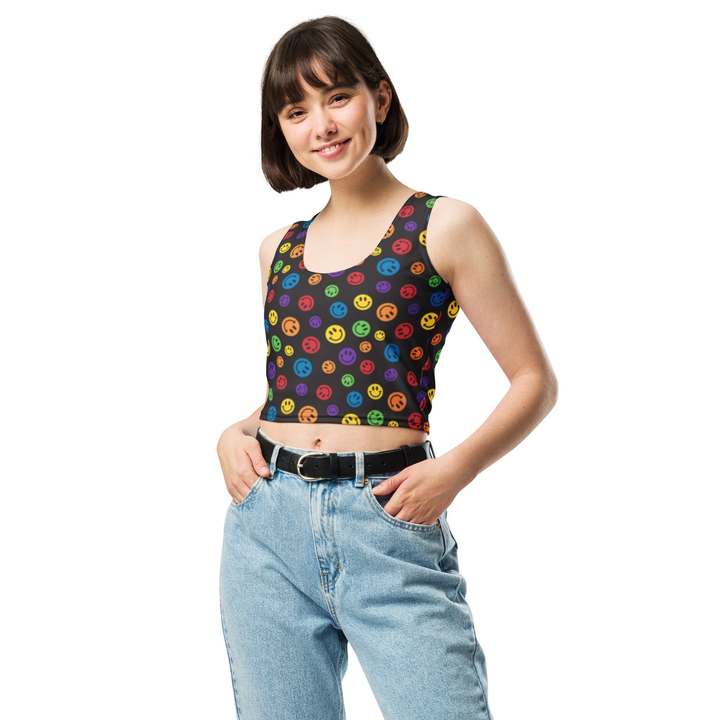 Rainbow Smiles Crop Top