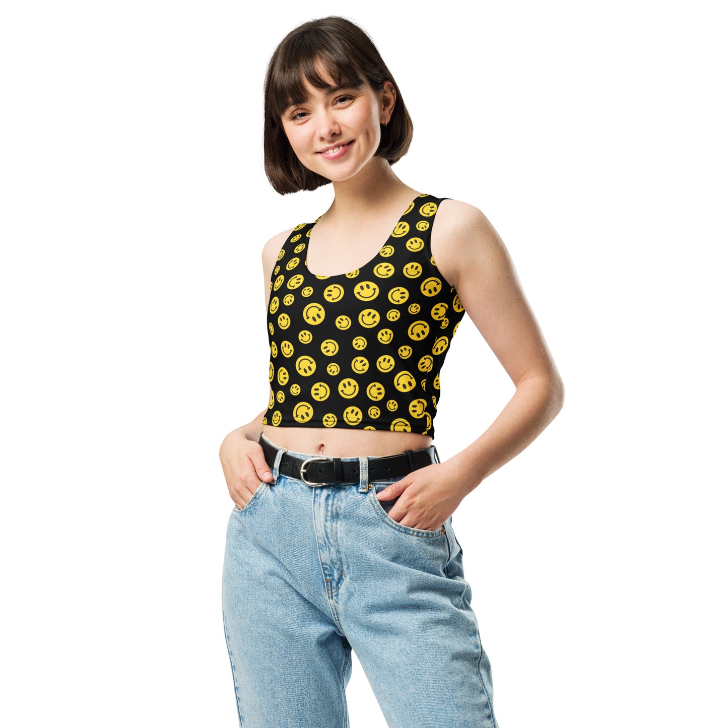 Yellow Smile Crop Top