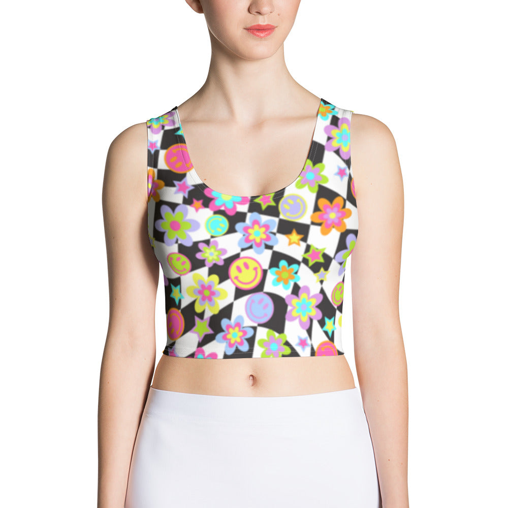 Groovy Checker Crop Top