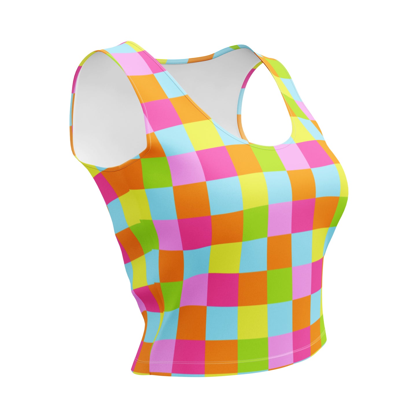 Vibrancy Checkered Crop Top