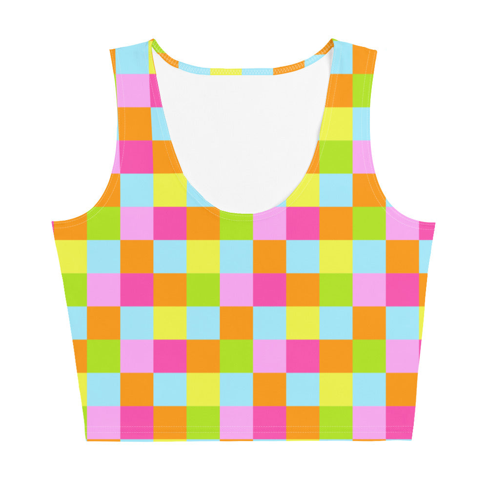 Vibrancy Checkered Crop Top