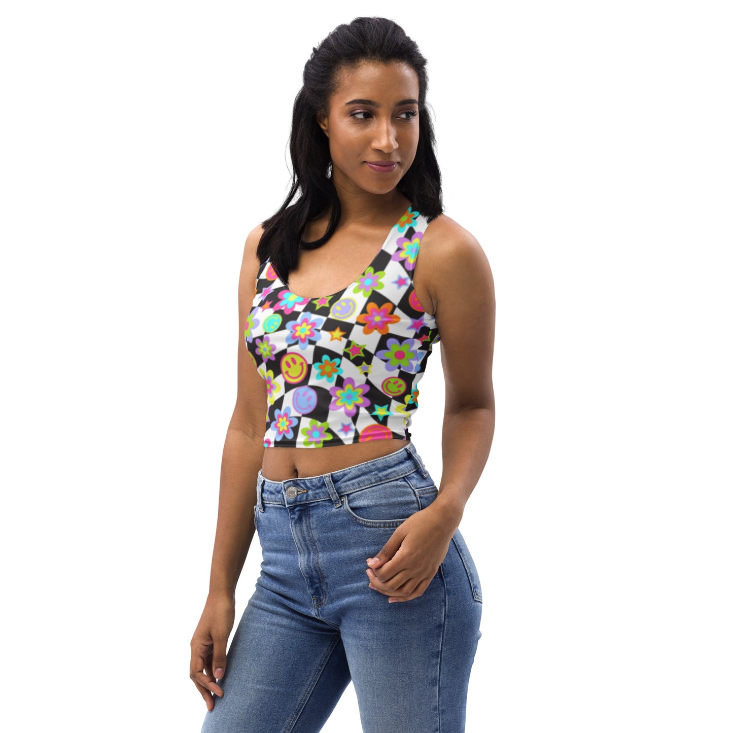 Groovy Checker Crop Top