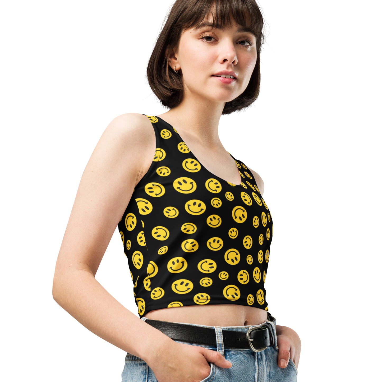 Yellow Smile Crop Top