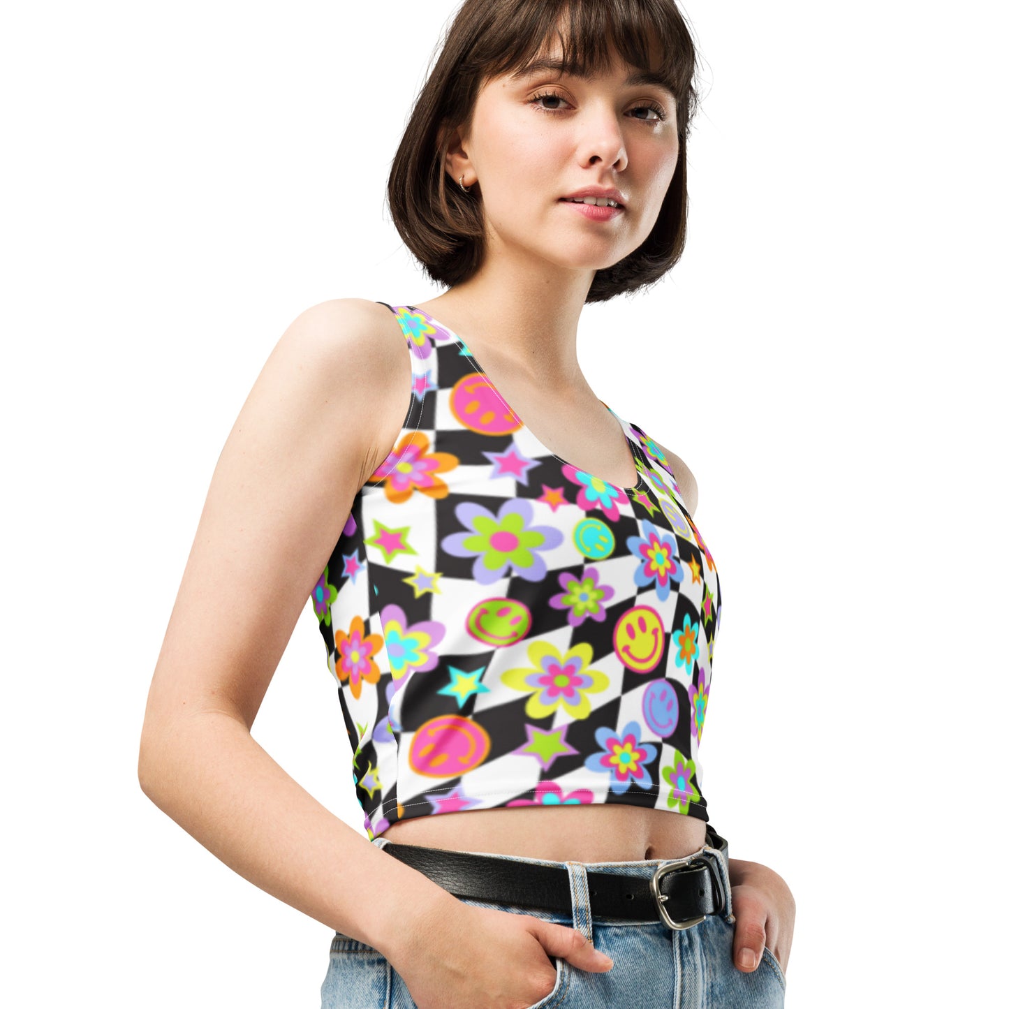 Groovy Checker Crop Top