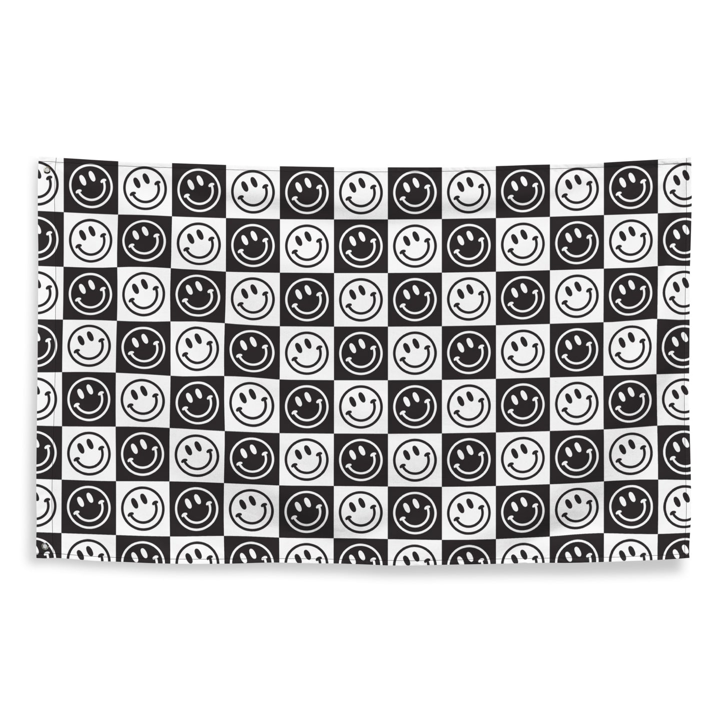 Checker Smiles B&W Flag