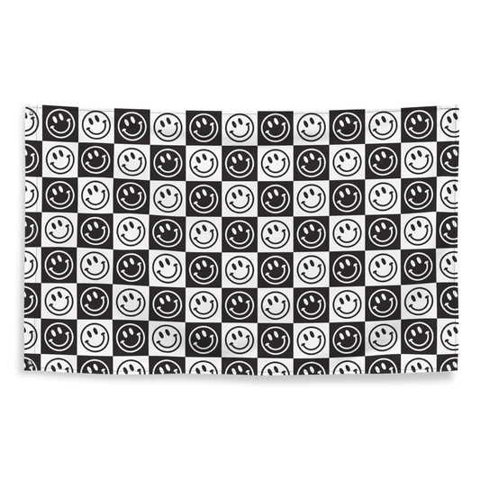 Checker Smiles B&W Flag