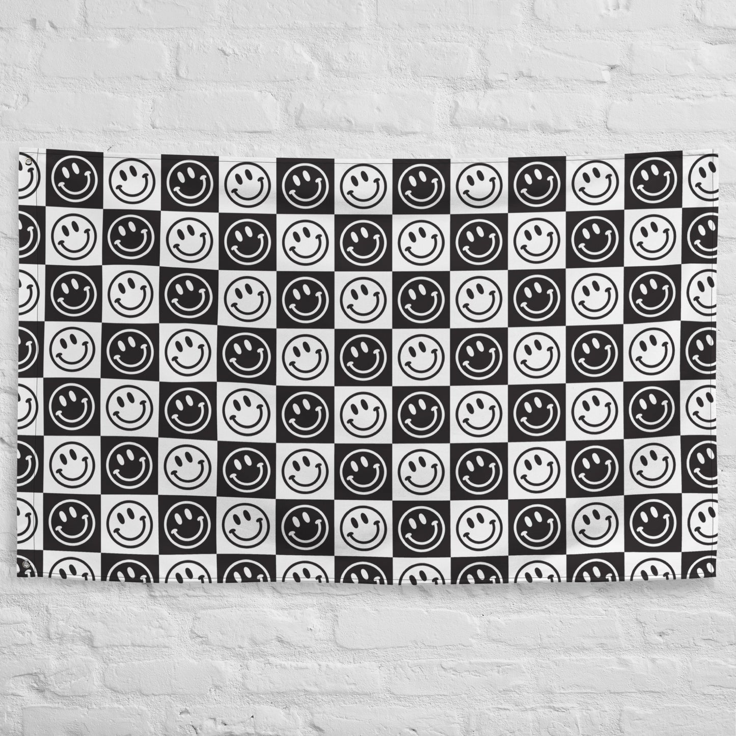 Checker Smiles B&W Flag