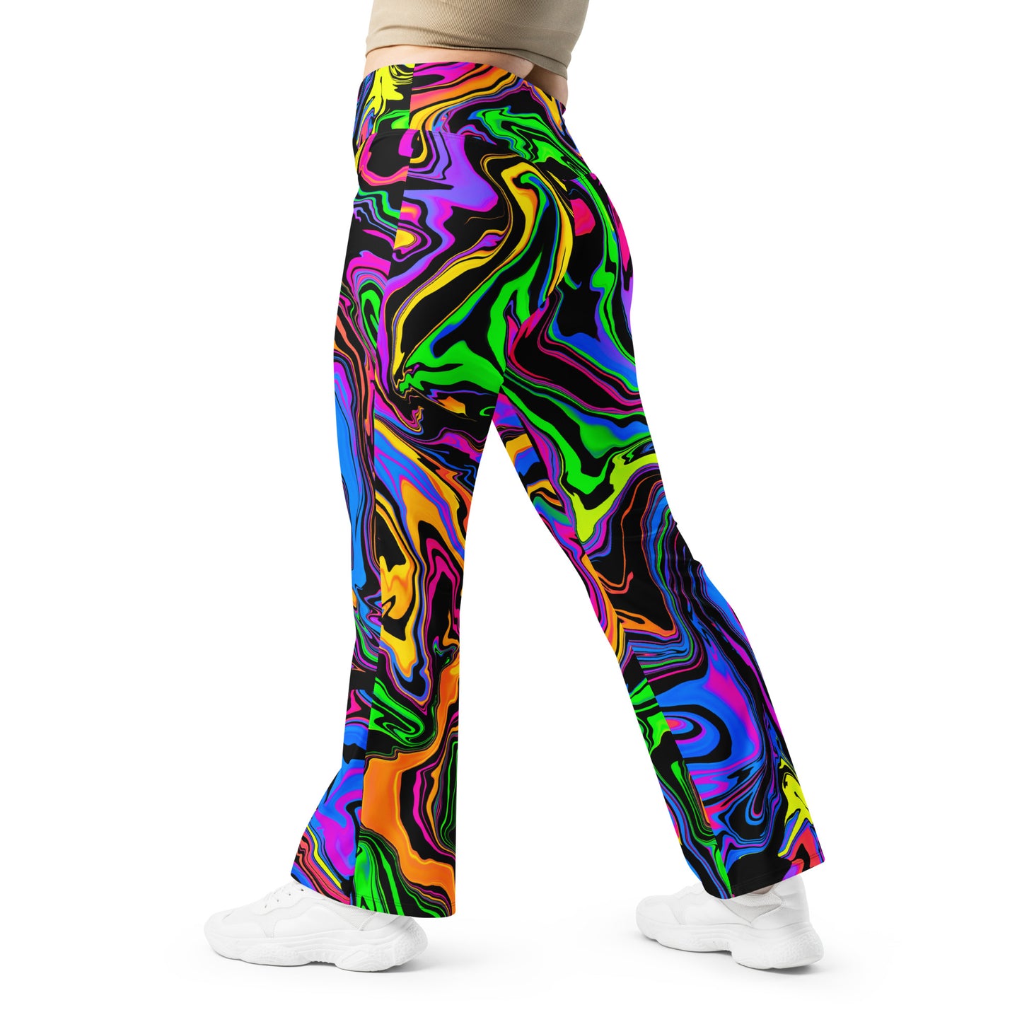 Dark Rainbow Flare Pants