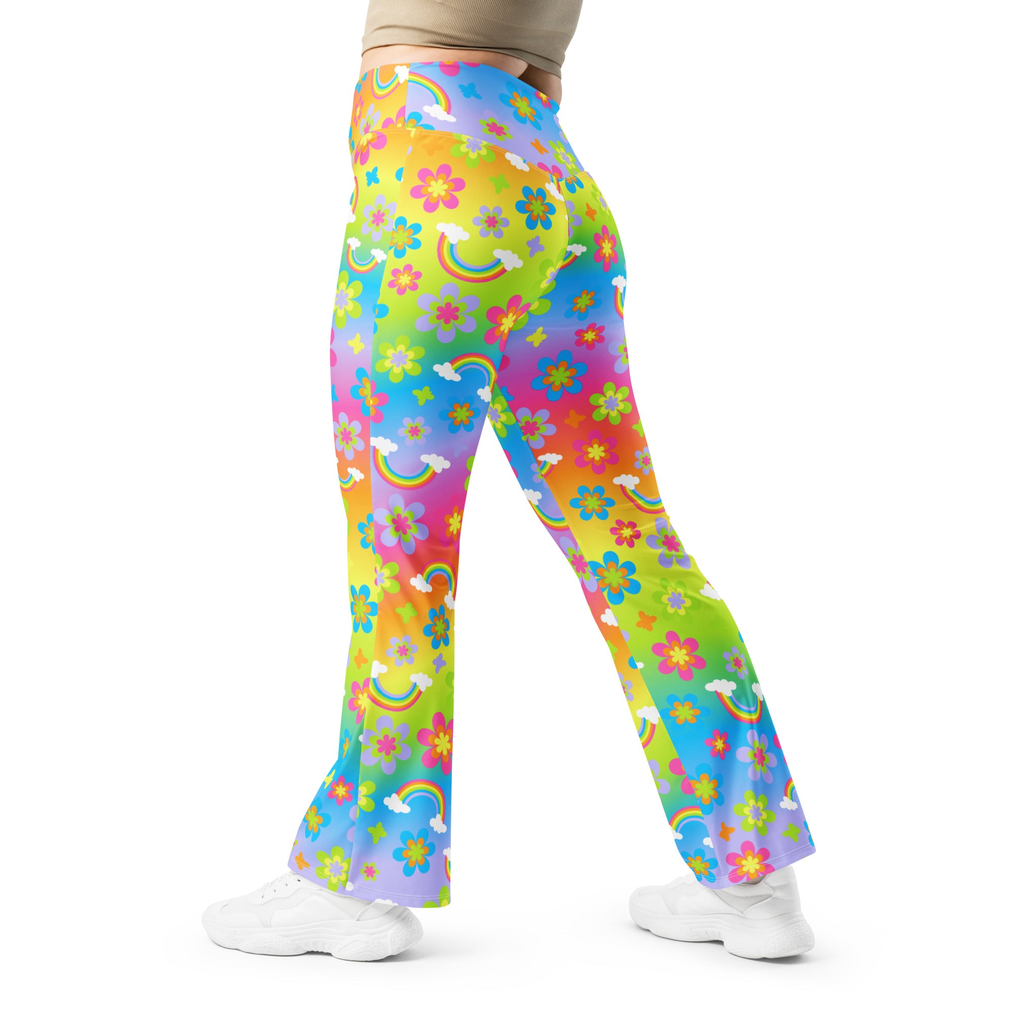 Rainbow Funky Town Flare Pants – nomadkandi Rainbow Funky Town Flare Pants – nomadkandi