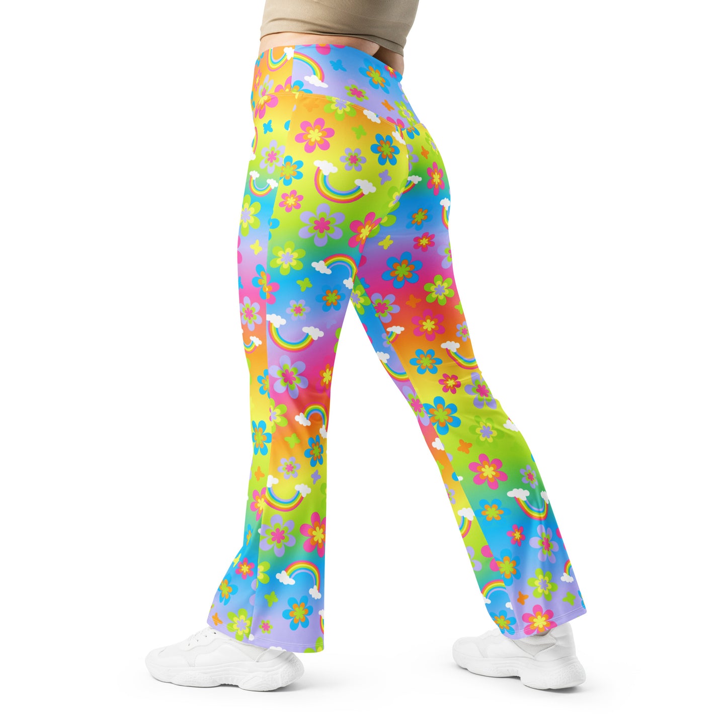 Rainbow Funky Town Flare Pants