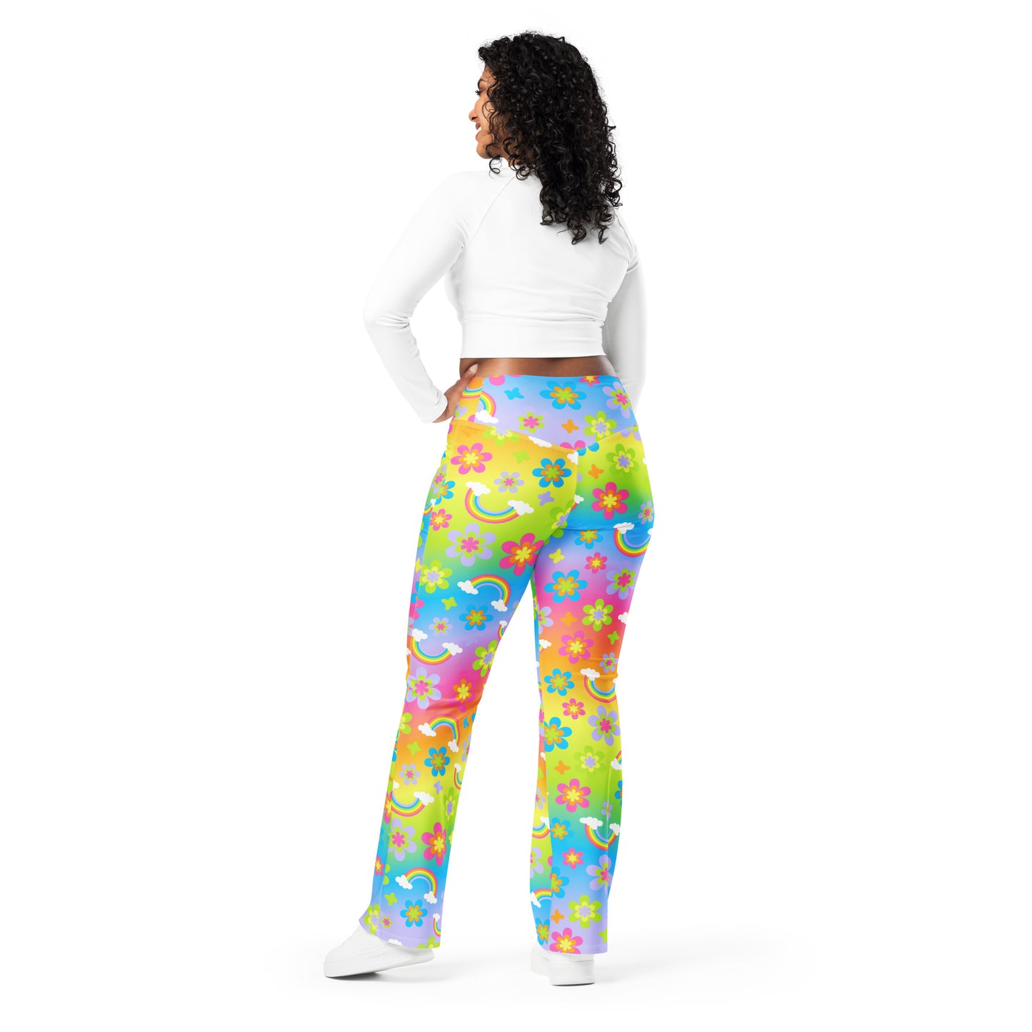 Rainbow Funky Town Flare Pants