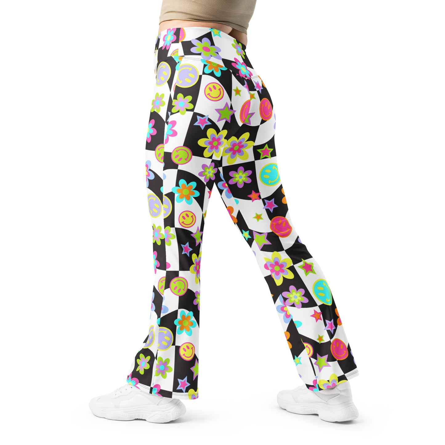 Groovy Checker Flare Pants