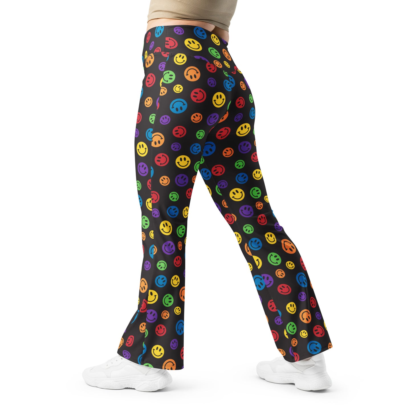 Rainbow Smiles Flare Pants