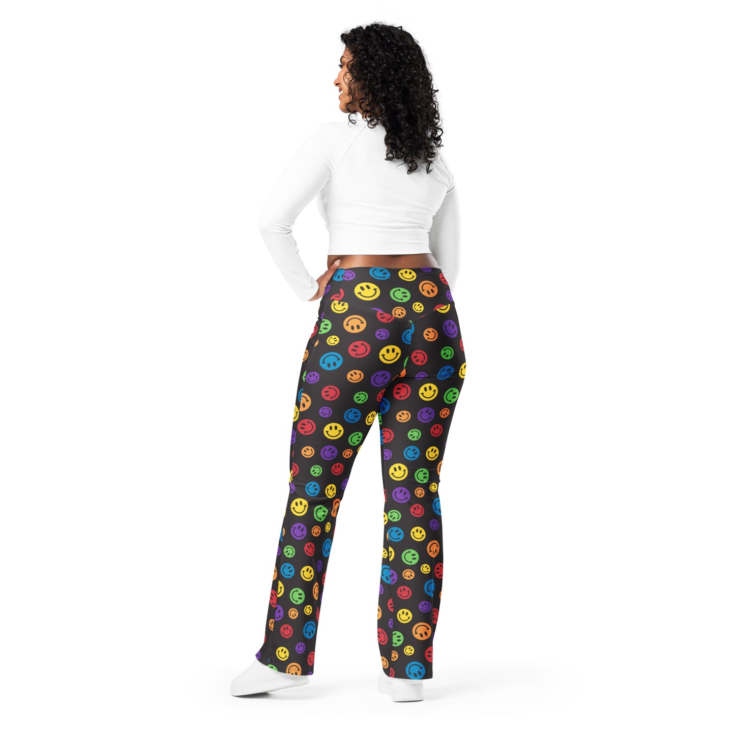 Rainbow Smiles Flare Pants