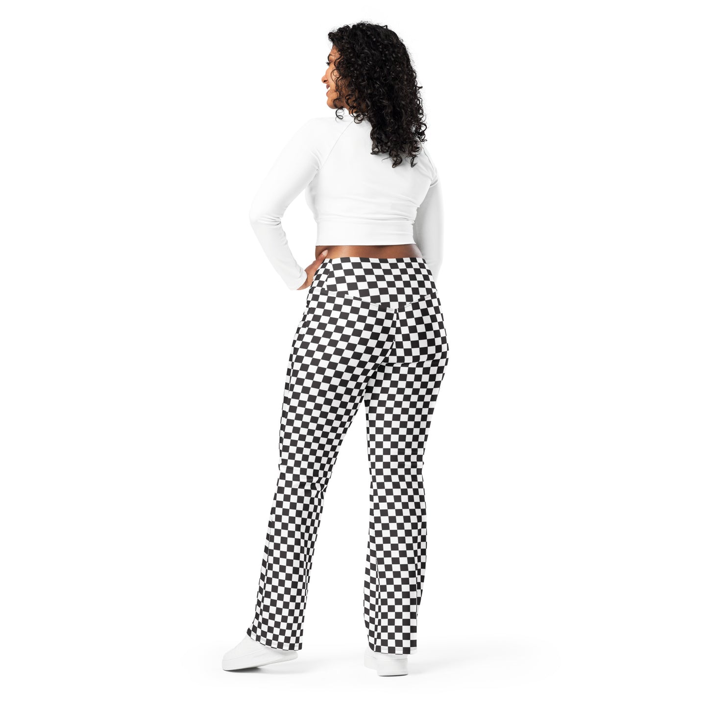 Checkered Flare Pants