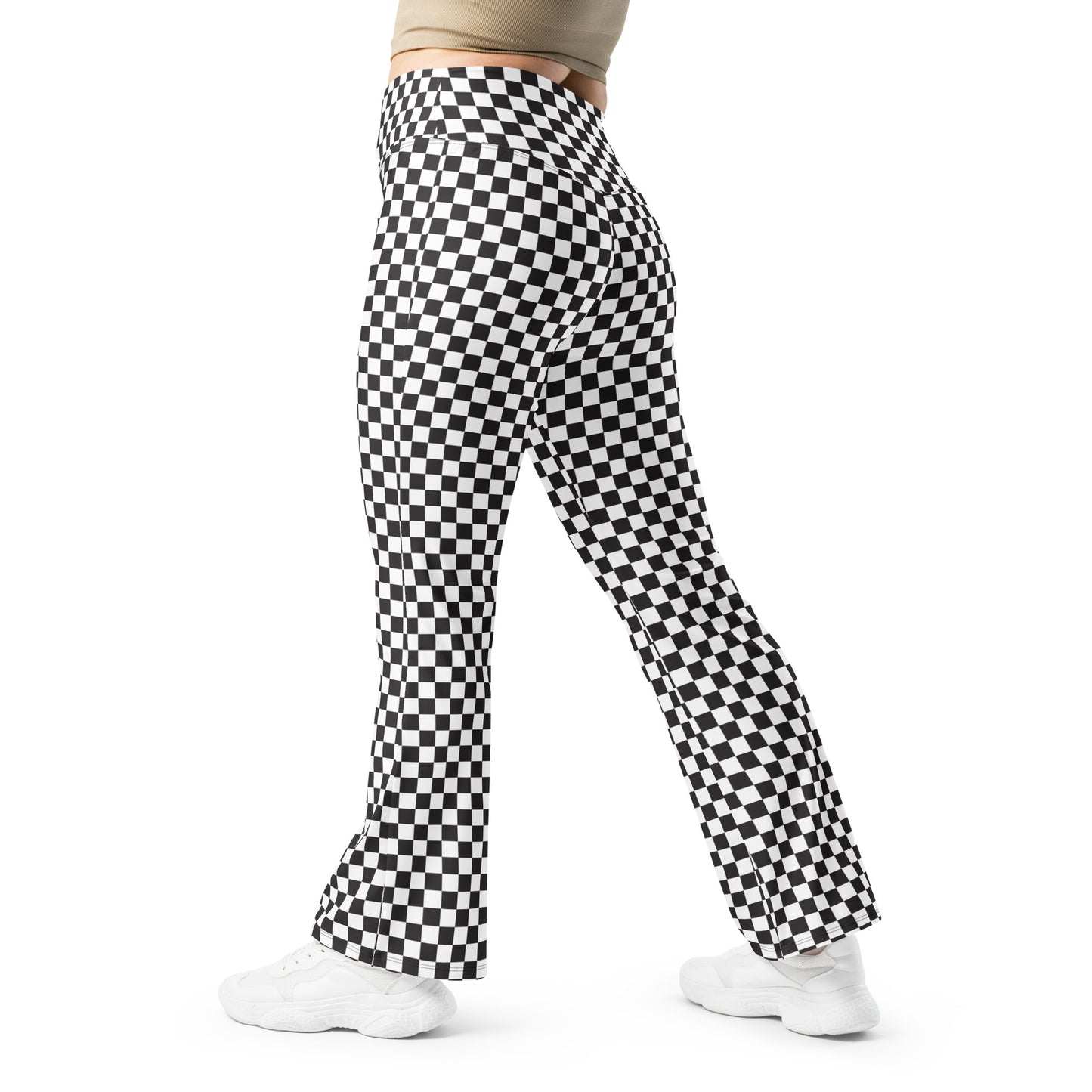 Checkered Flare Pants