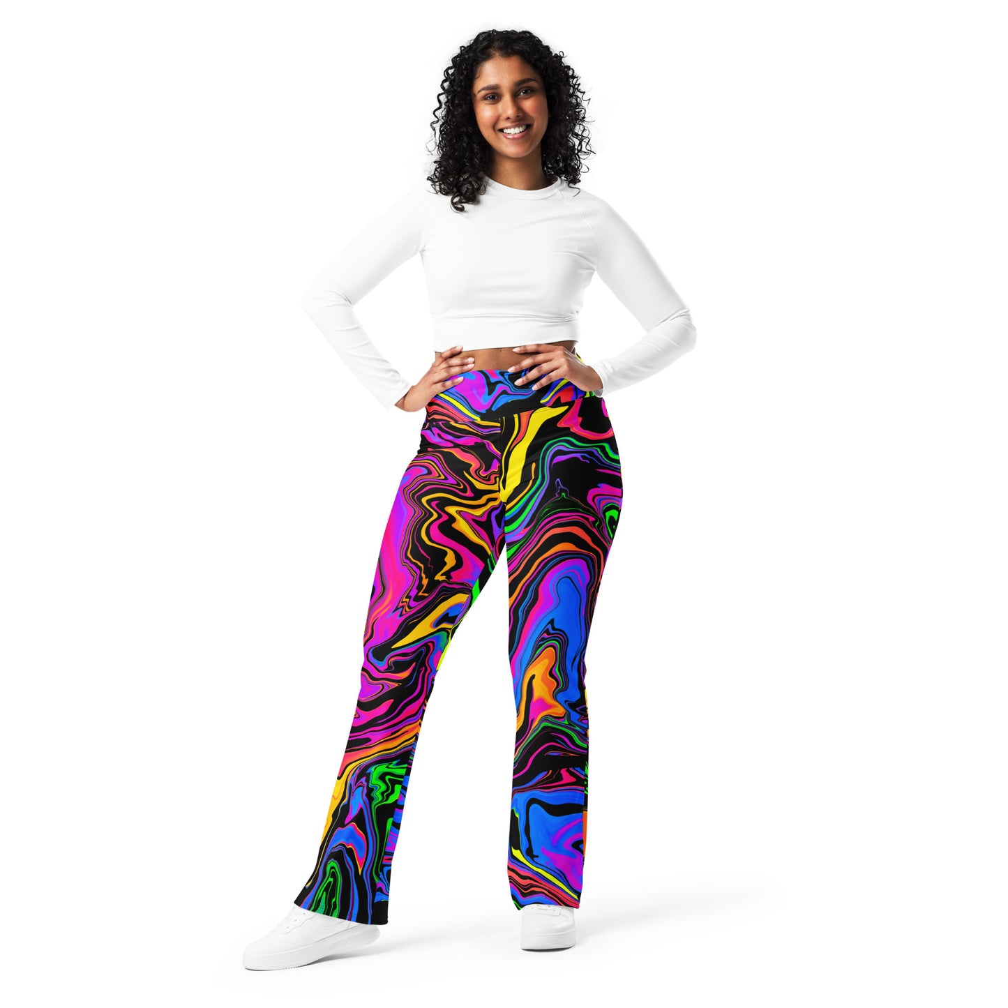 Dark Rainbow Flare Pants