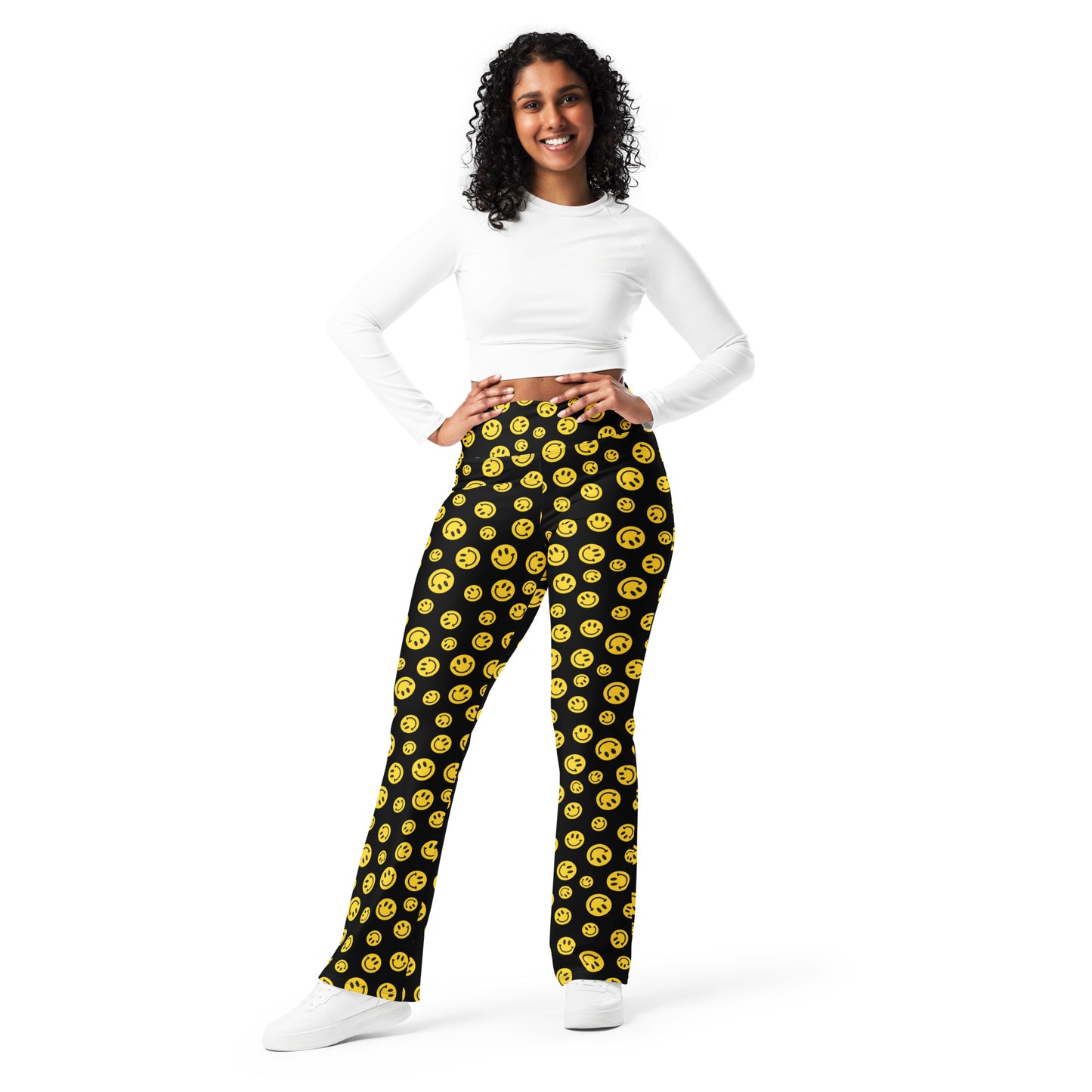 Yellow Smile Flare Pants