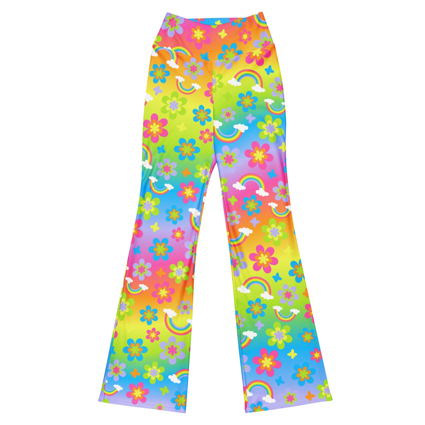 Rainbow Funky Town Flare Pants