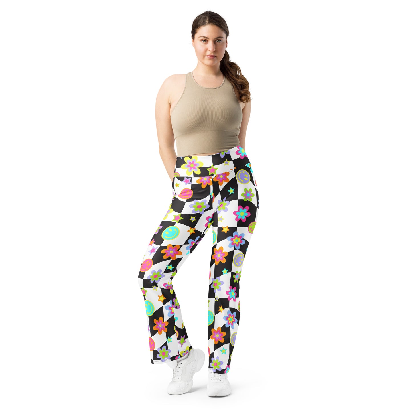 Groovy Checker Flare Pants