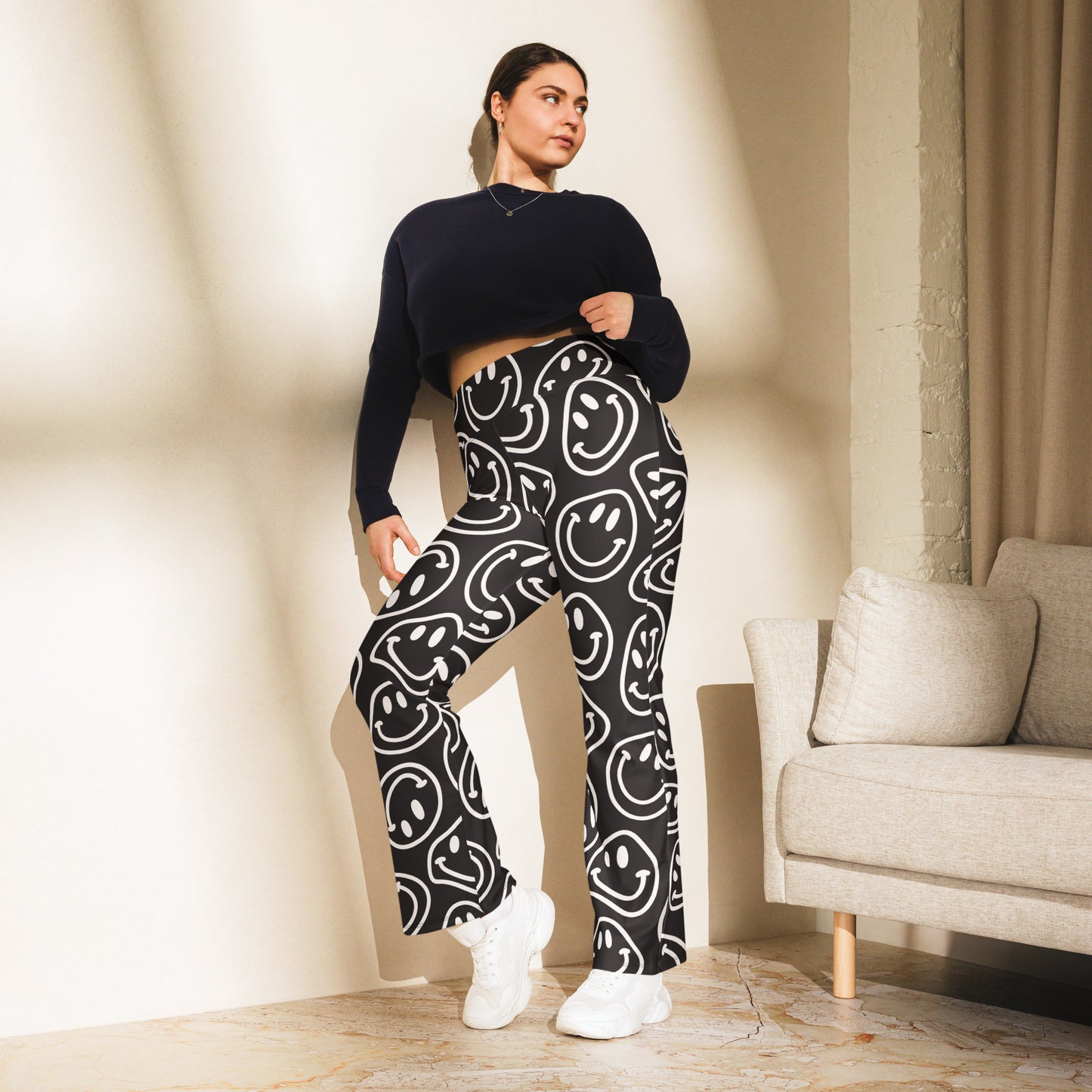 B&W Smiles Flare Pants