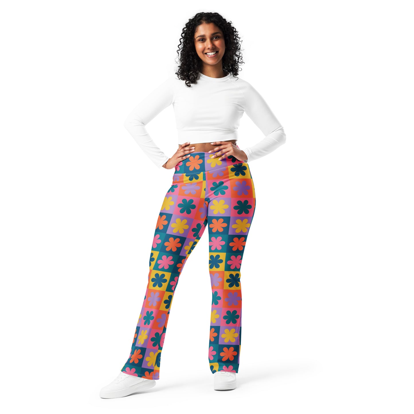 Retro Daisy Flare Pants