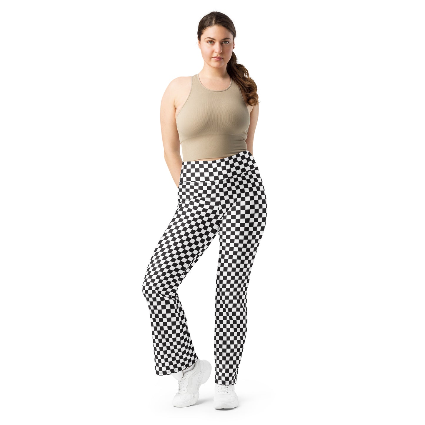 Checkered Flare Pants