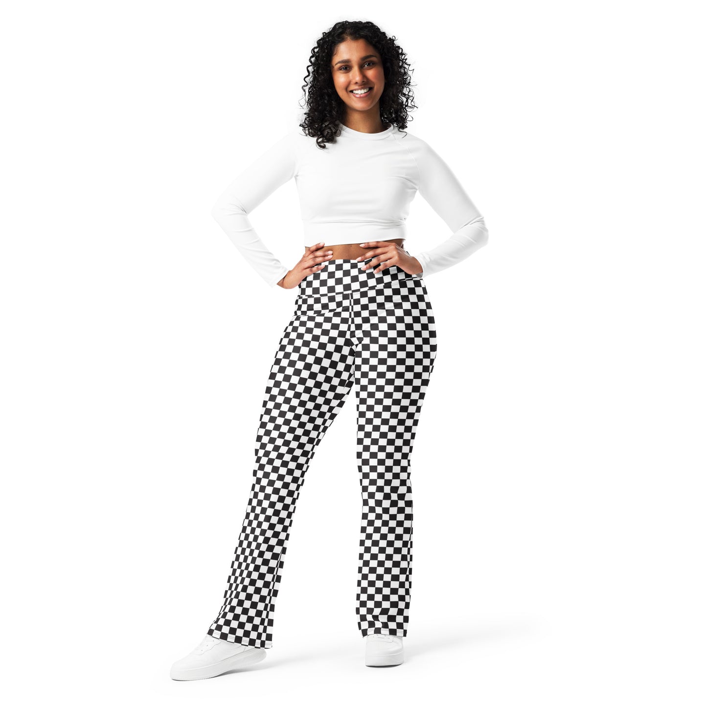 Checkered Flare Pants