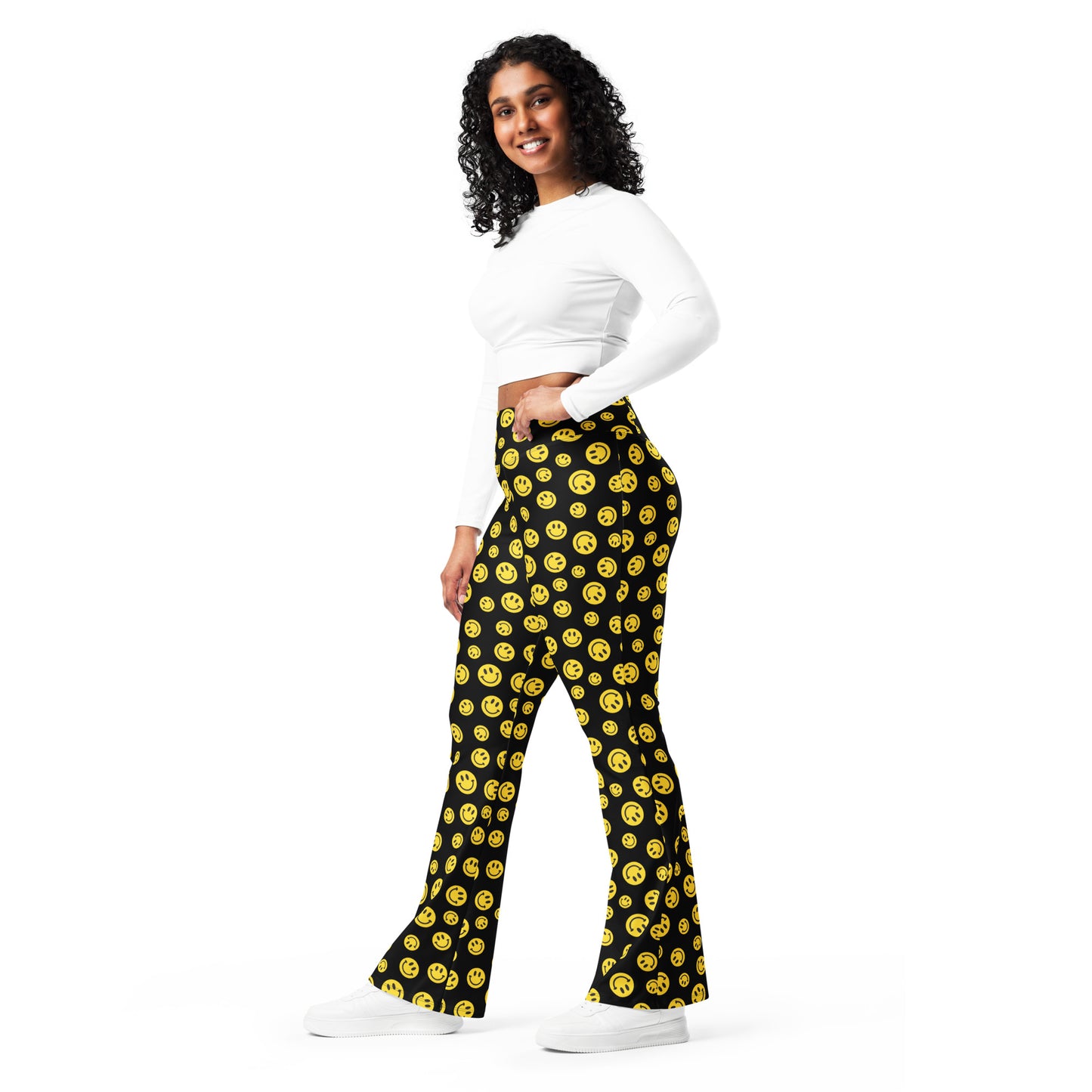 Yellow Smile Flare Pants