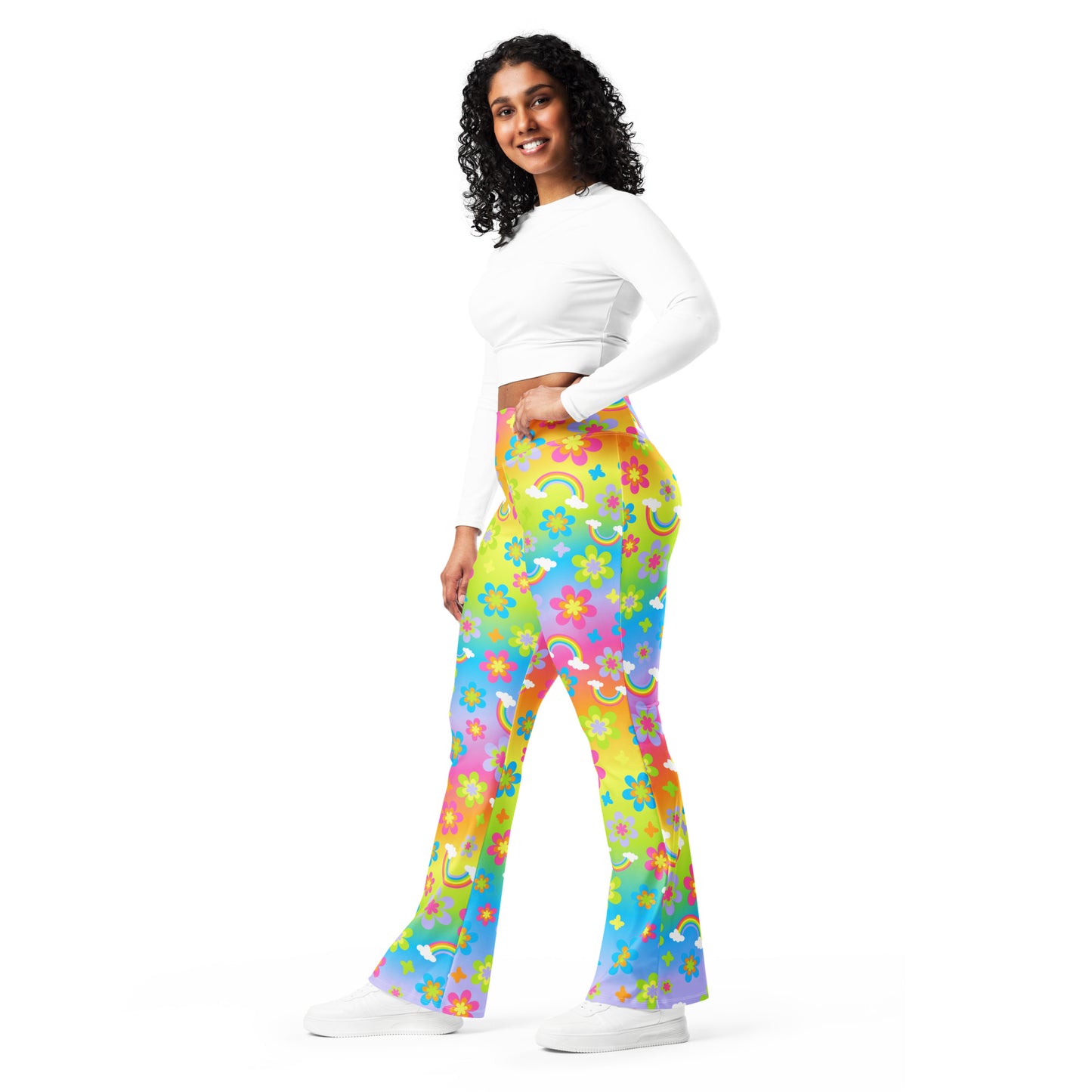 Rainbow Funky Town Flare Pants