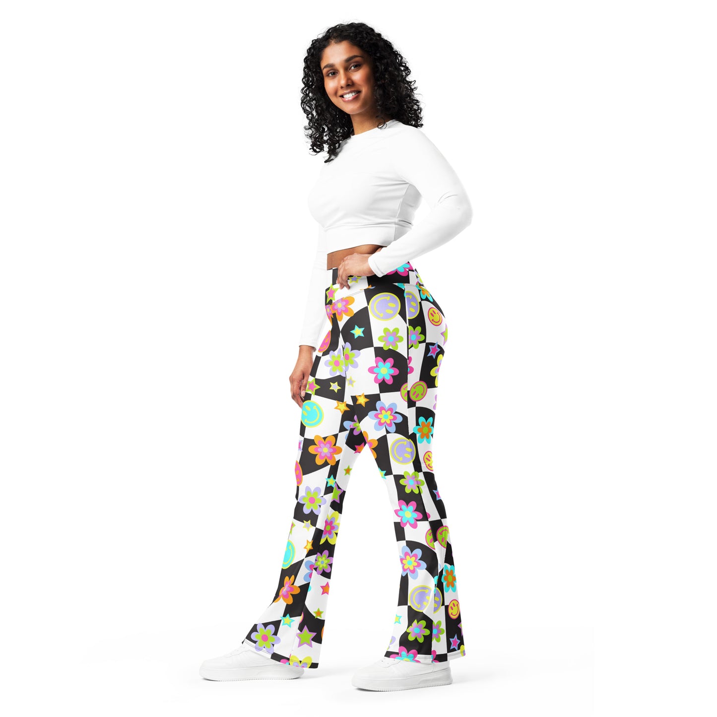 Groovy Checker Flare Pants