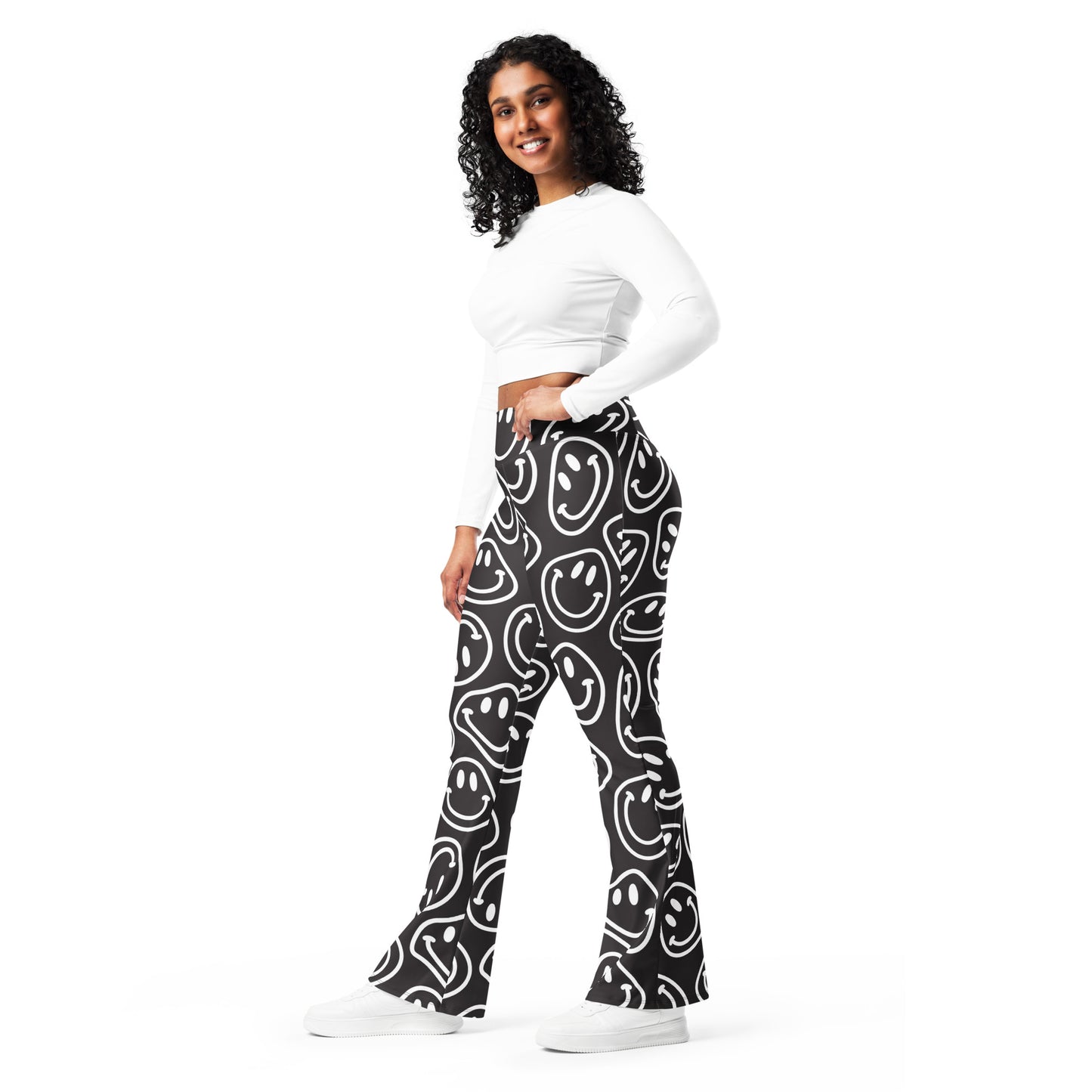 B&W Smiles Flare Pants