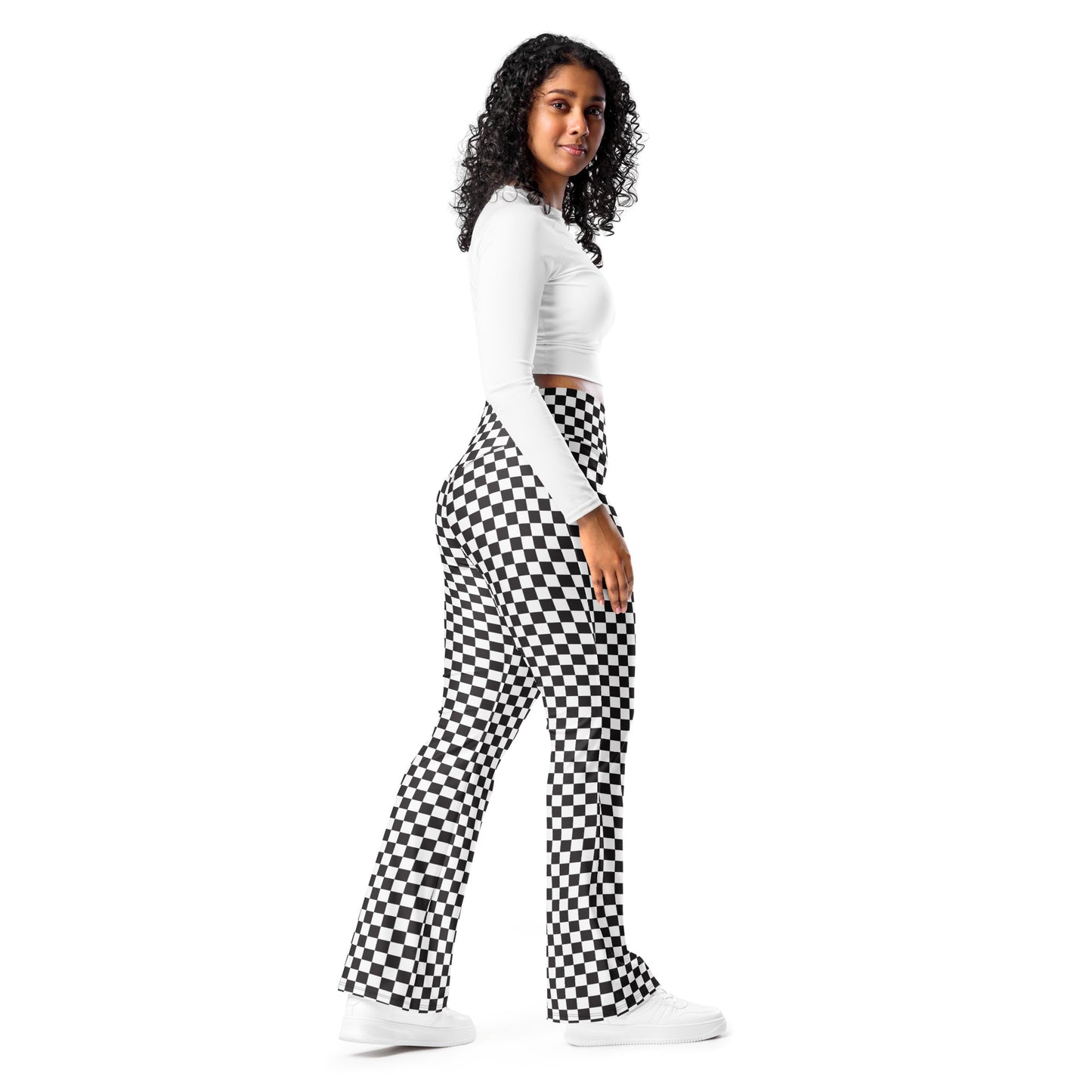 Checkered Flare Pants