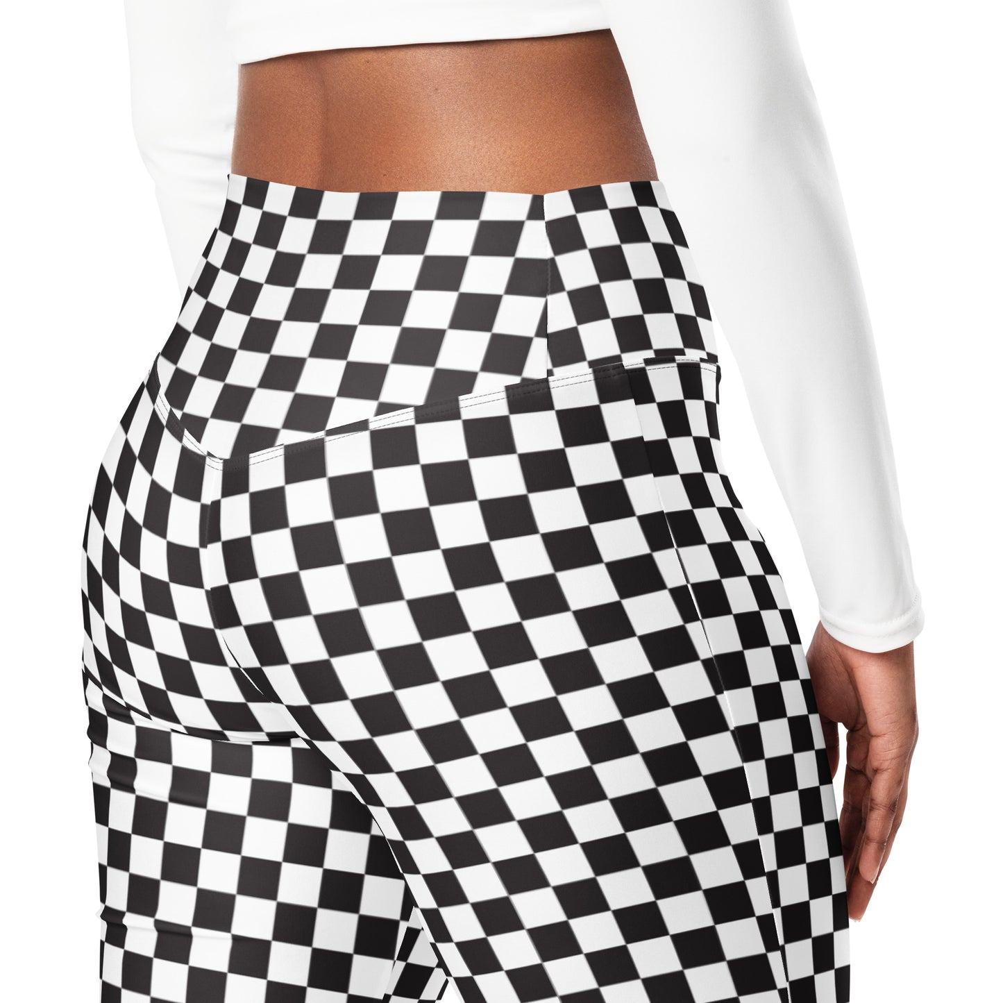 Checkered Flare Pants