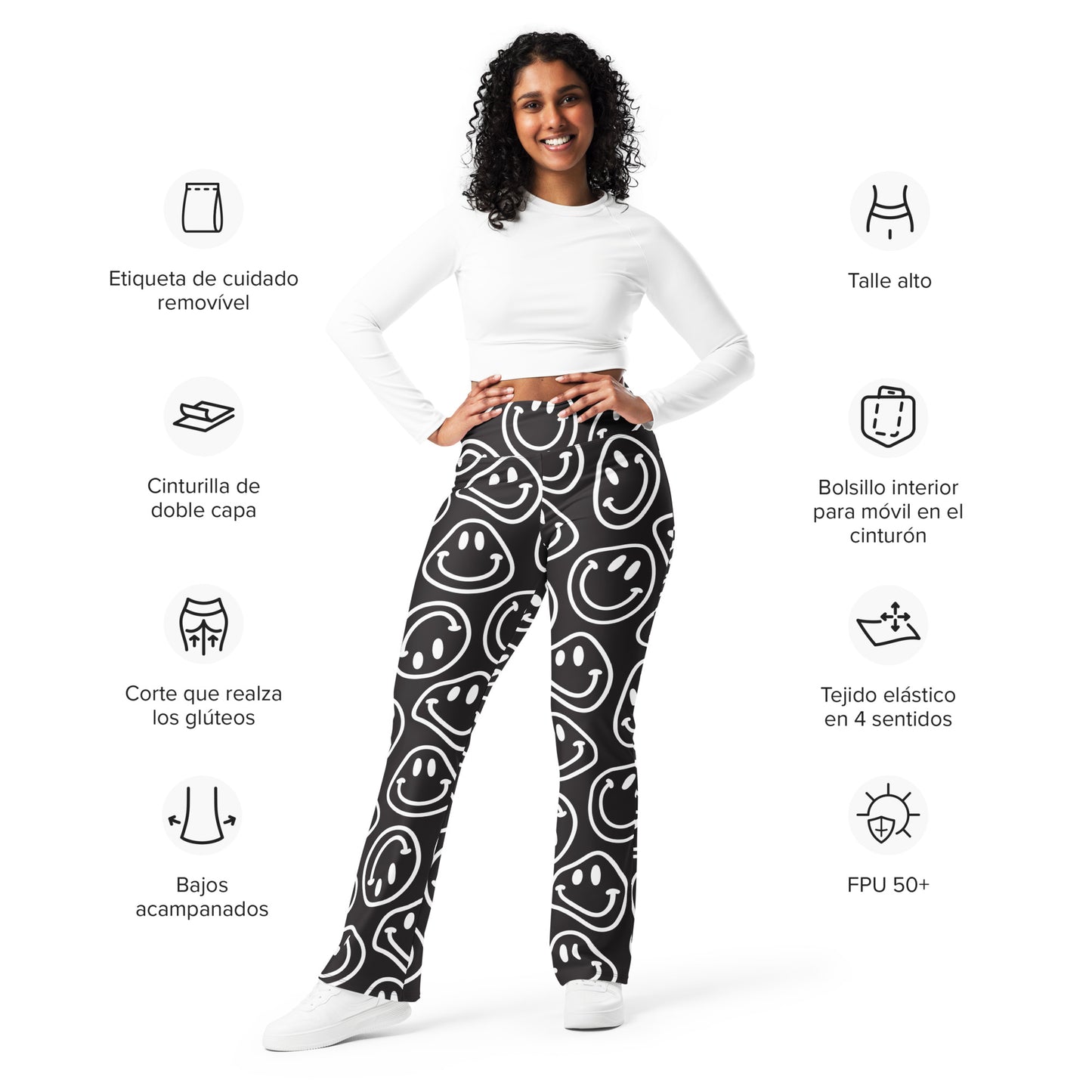 B&W Smiles Flare Pants